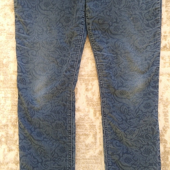 Lee Easy Fit Tummy Panel Floral Jeans 8 Short Blue - Picture 9 of 16